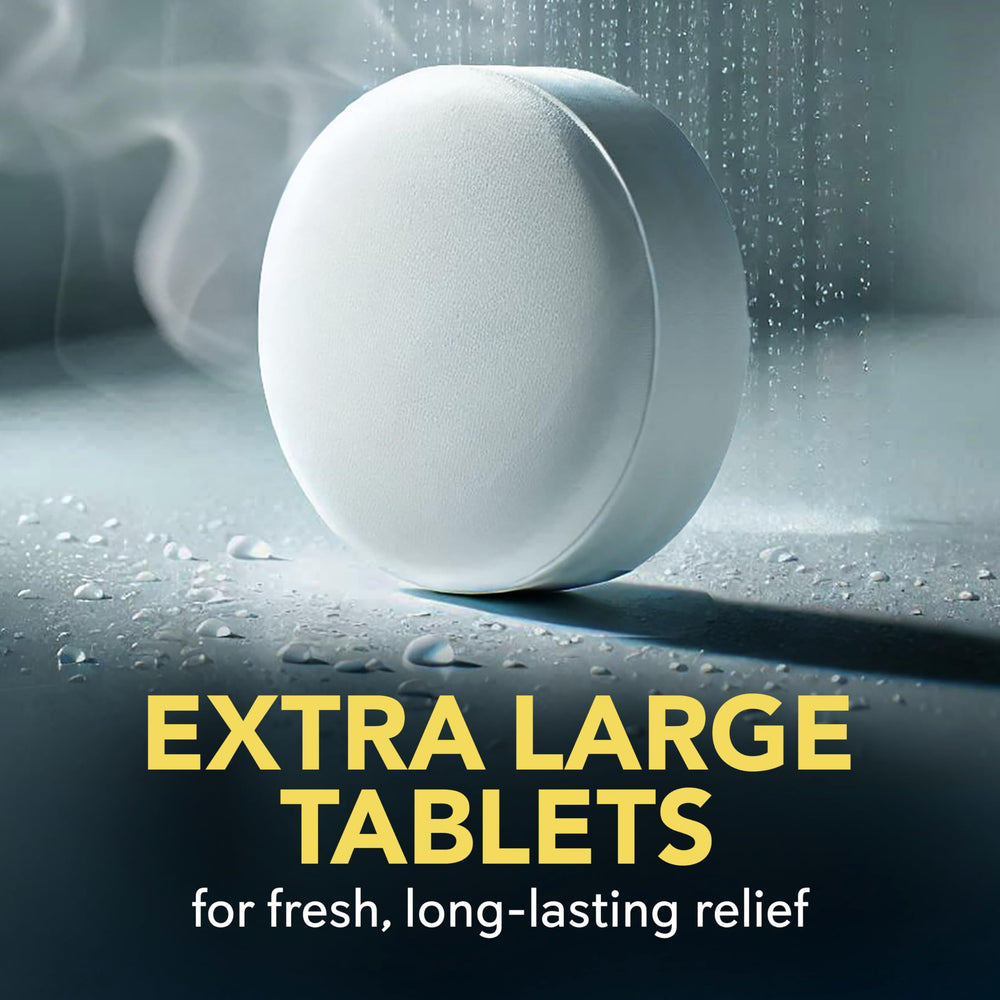 SinuCleanse tablet held in hand to show extra-large size and scale