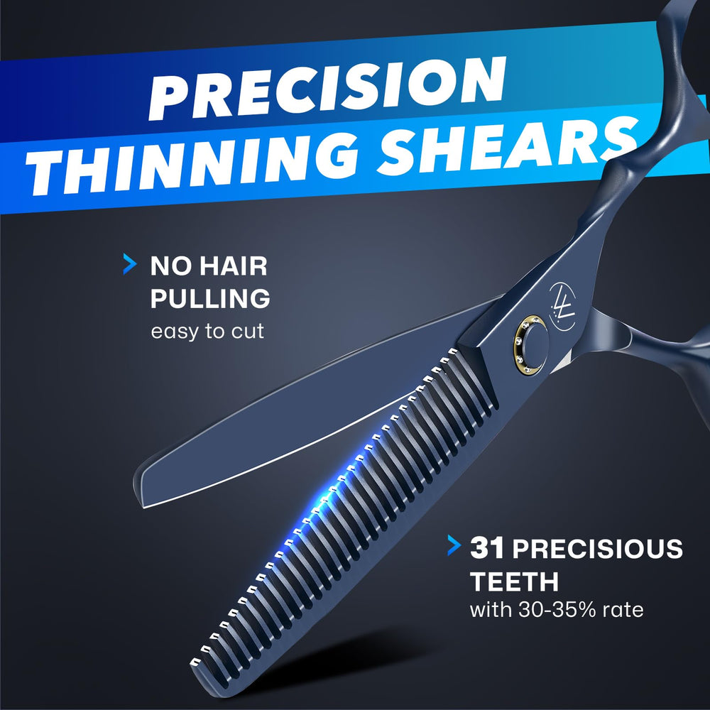 Stylist using Sirabe scissors in salon delivering controlled, comfortable cutting