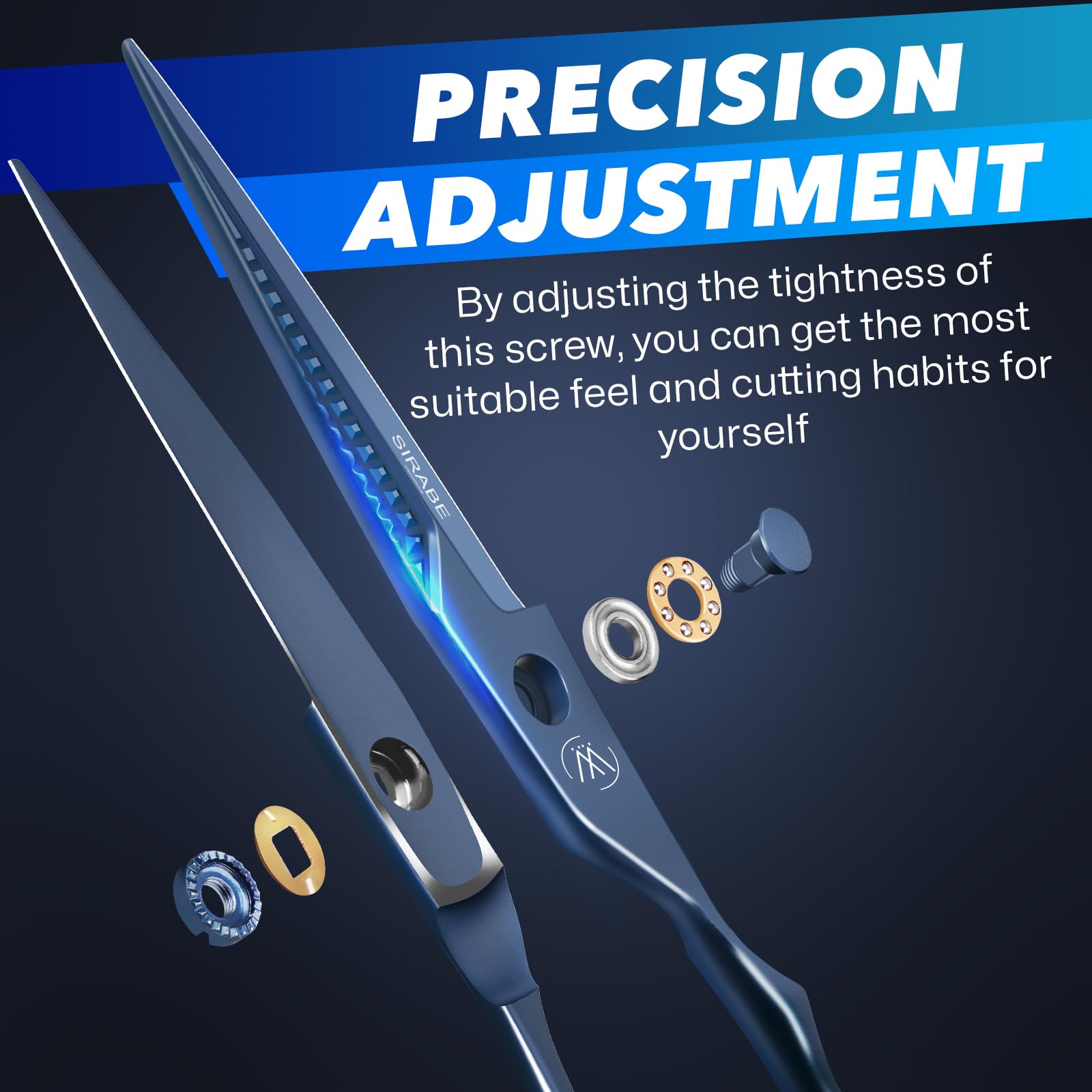 Sirabe tension screw being adjusted to customize blade tightness and performance