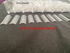 SITELENABY close-up of a single clear square tip highlighting smooth surface
