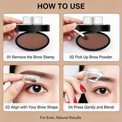 SIXCLA close-up of brow powder texture highlighting blendable, buildable finish