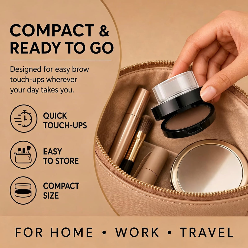 SIXCLA compact beside a purse showing slim size and portability advantage