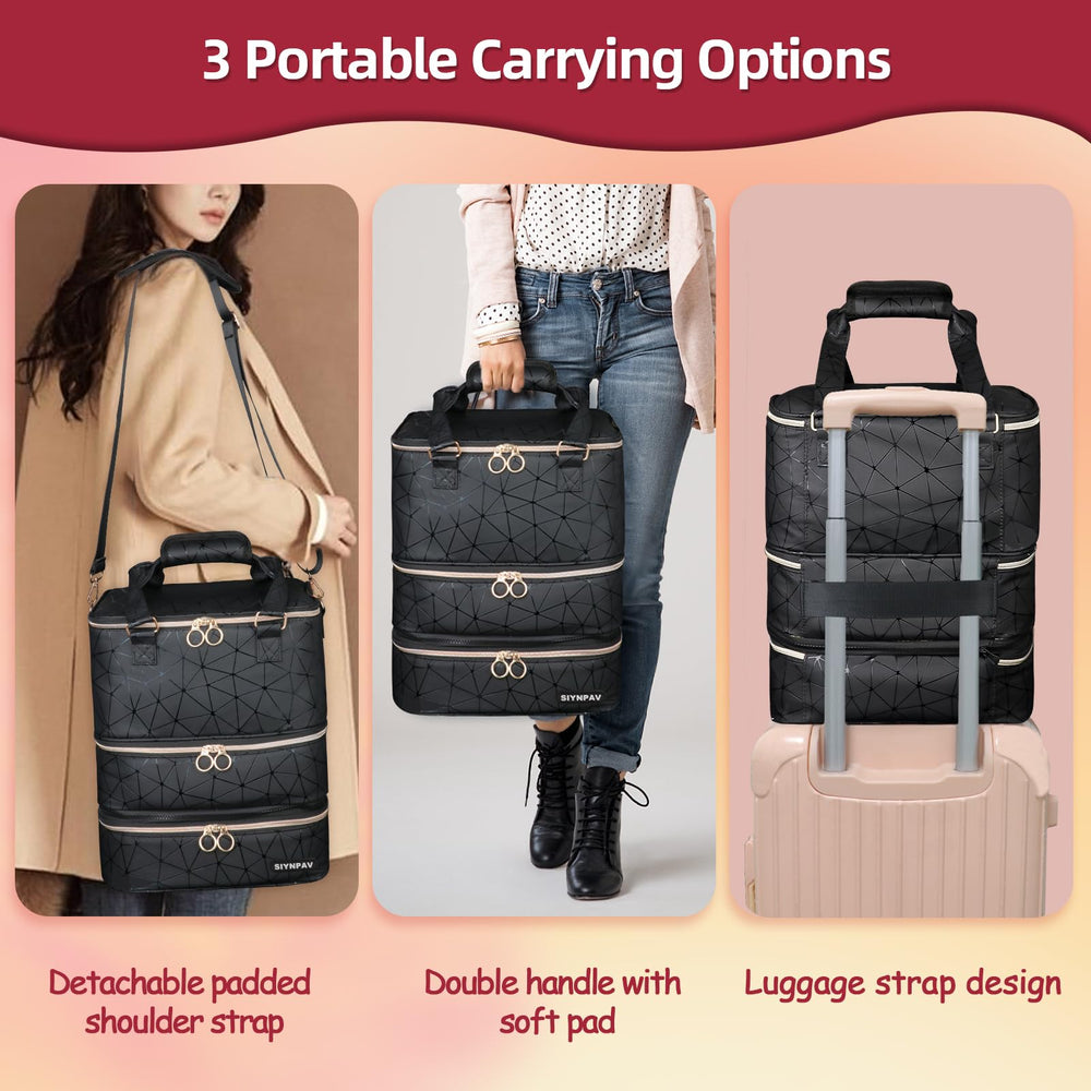 SIYNPAV detachable shoulder strap and metal-buckle handles for easy carry