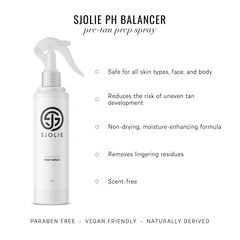 SJOLIE SUNLESS close-up mist texture demonstrating lightweight fast-drying benefit