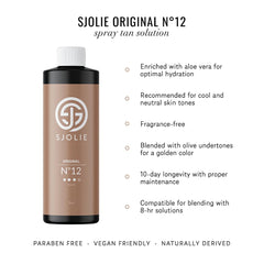 SJOLIE SUNLESS spray head close-up illustrating precise mist control for even application