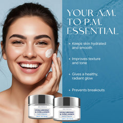 Skin 2.0 night cream jar with lid off showing richer moisturizing texture