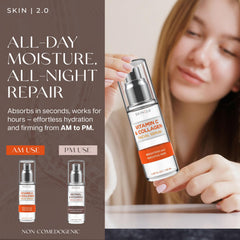 Skin 2.0 ingredient focus with collagen and vitamin C to support firmness