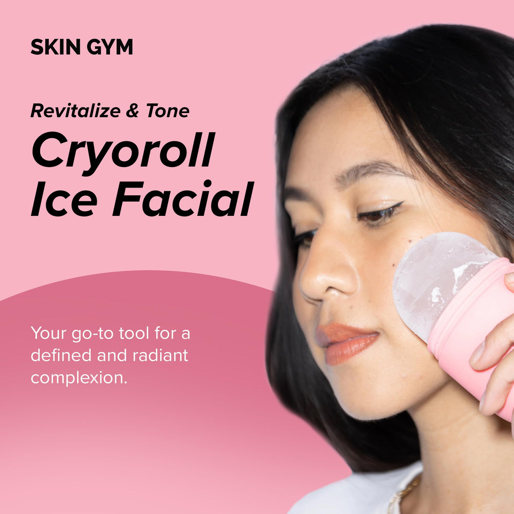 SKIN GYM ice roller filled with water ready to freeze for repeated cold therapy