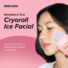 SKIN GYM ice roller filled with water ready to freeze for repeated cold therapy