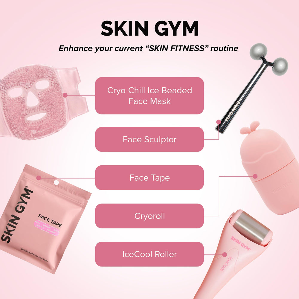 SKIN GYM roller held in hand to show size for travel-friendly skincare routine