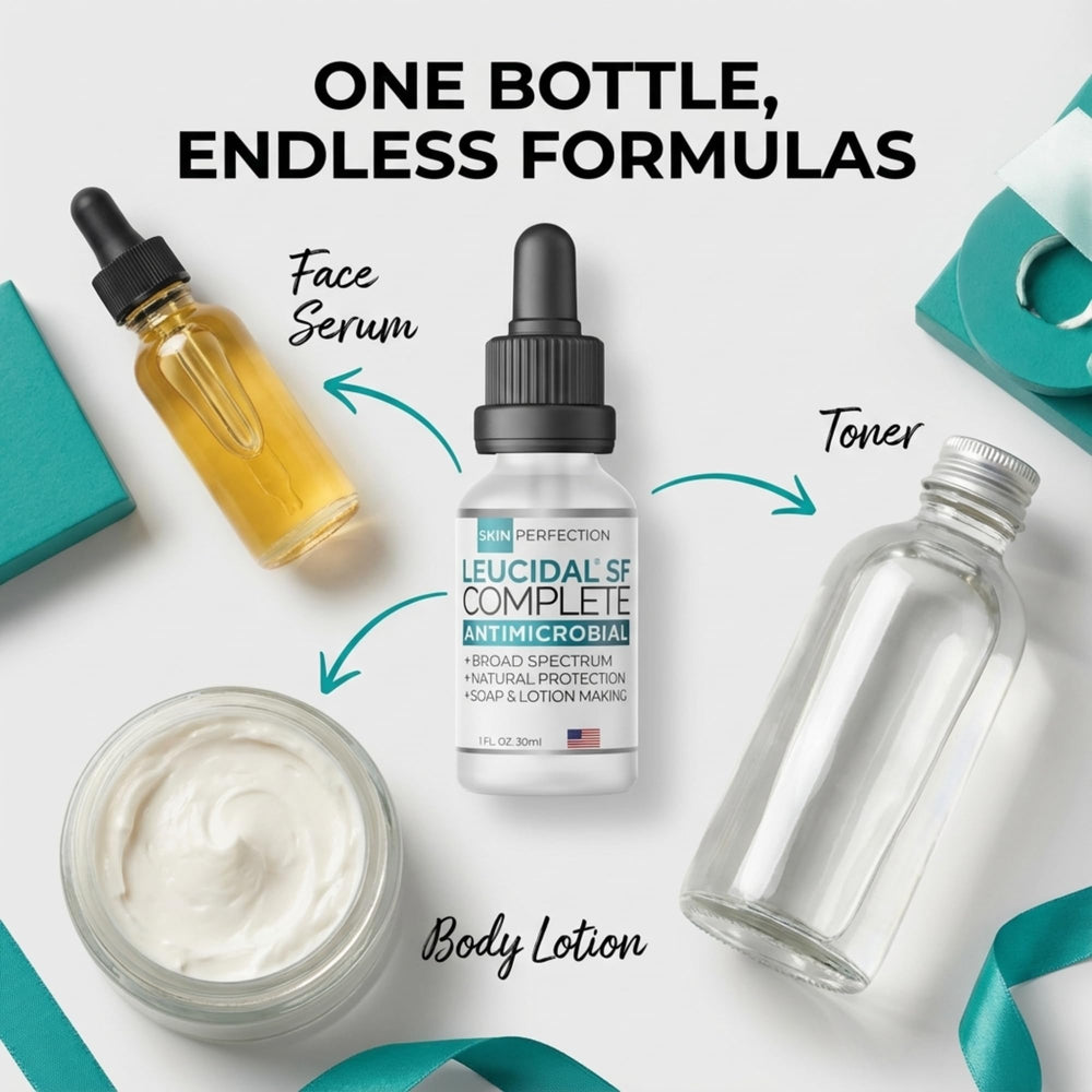 Skin Perfection clear liquid pouring to show clarity and easy blending