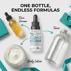 Skin Perfection clear liquid pouring to show clarity and easy blending