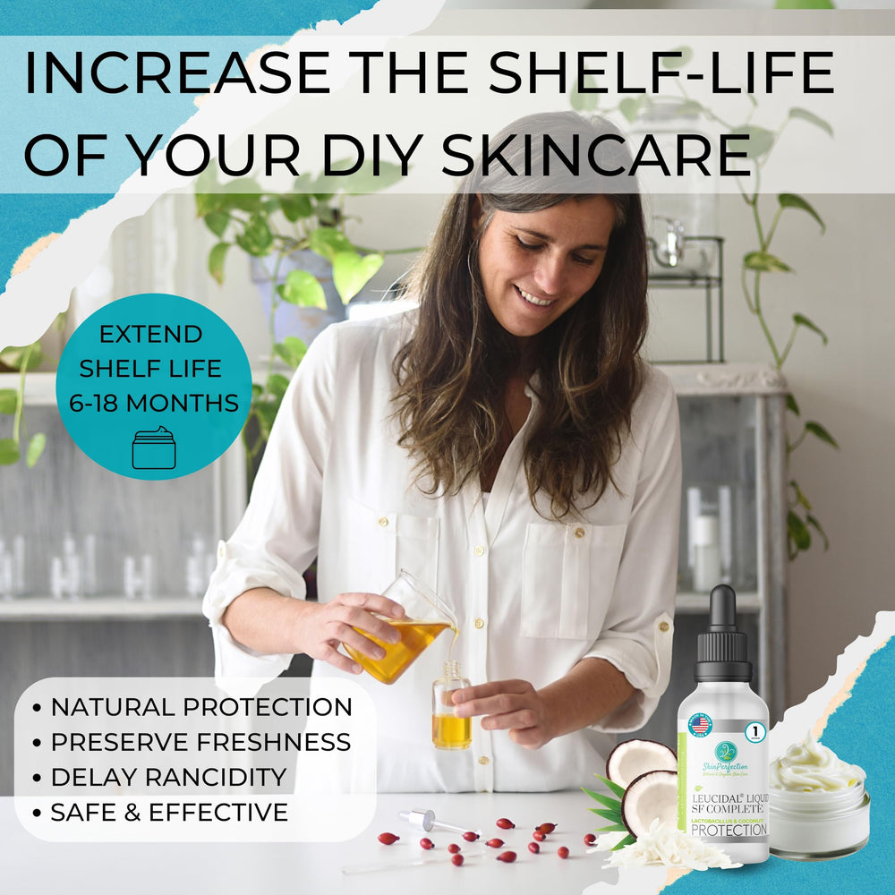 Skin Perfection added into lotion bottle demonstrating compatibility and texture