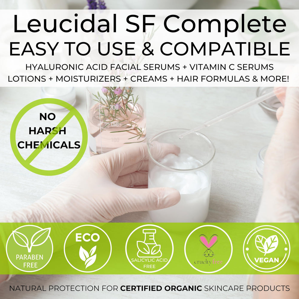 Skin Perfection used in serum mixing bowl showing safe water-based protection