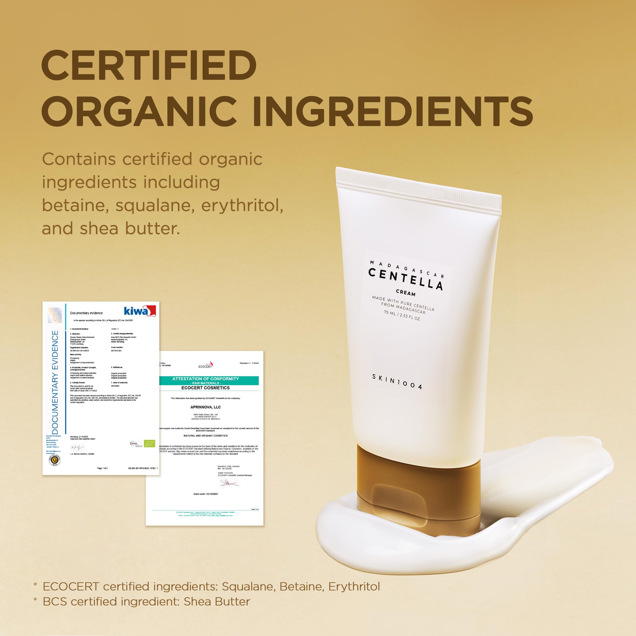 SKIN1004 product beside a ruler showing 2.53 fl.oz scale for size reference benefit