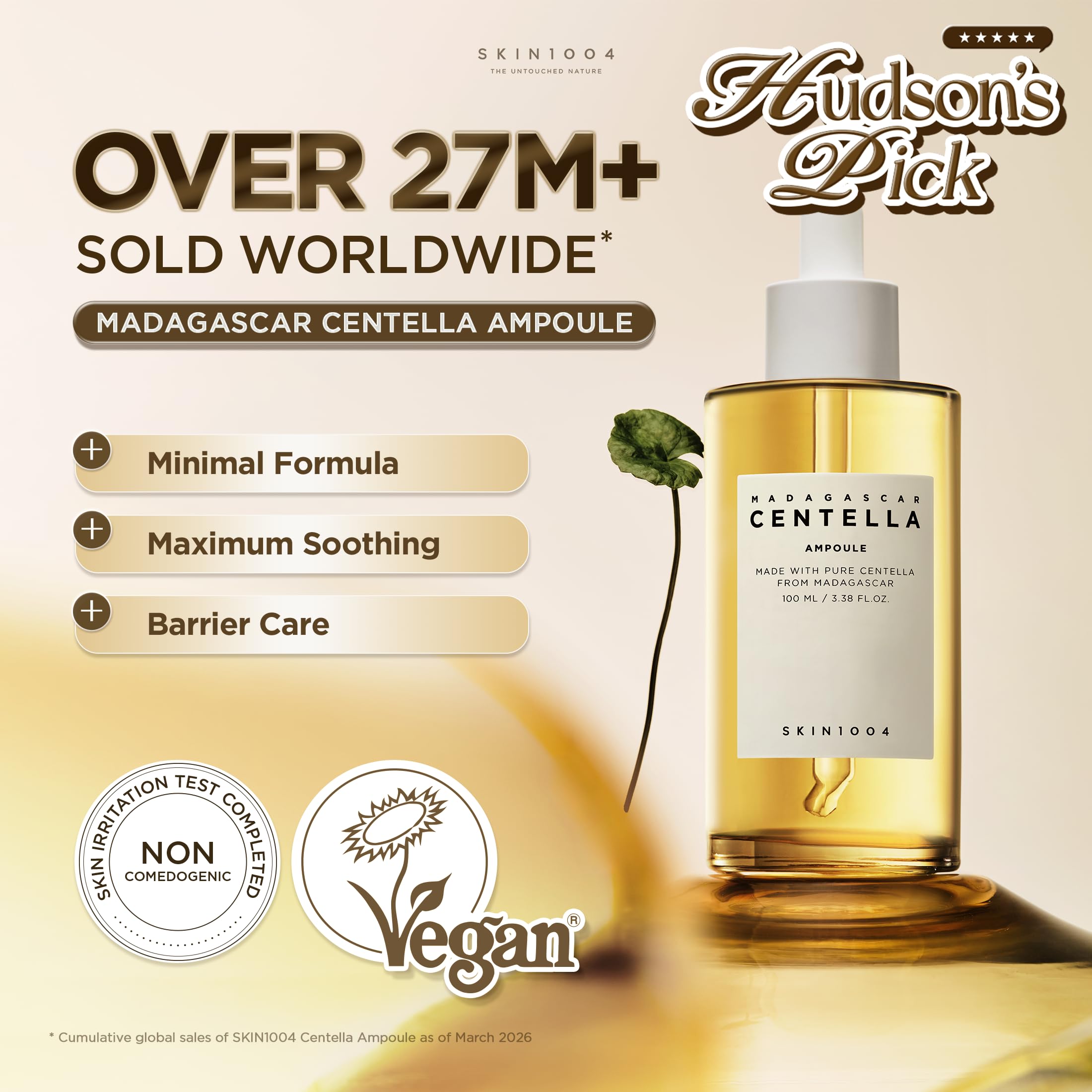 SKIN1004 Centella ampoule texture drops demonstrating lightweight hydration benefit