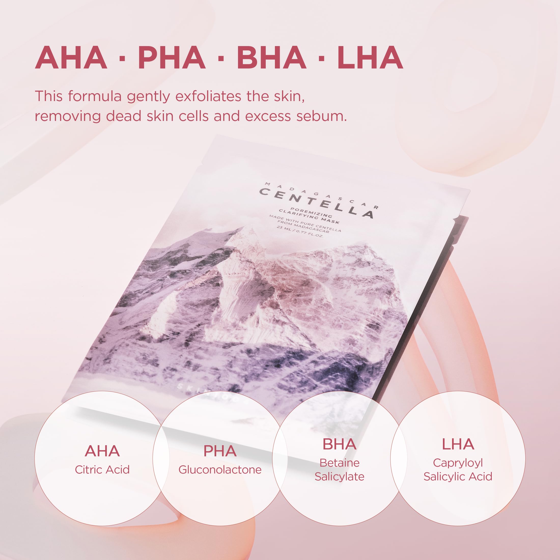 SKIN1004 model wearing mask demonstrating coverage and pore-targeted fit