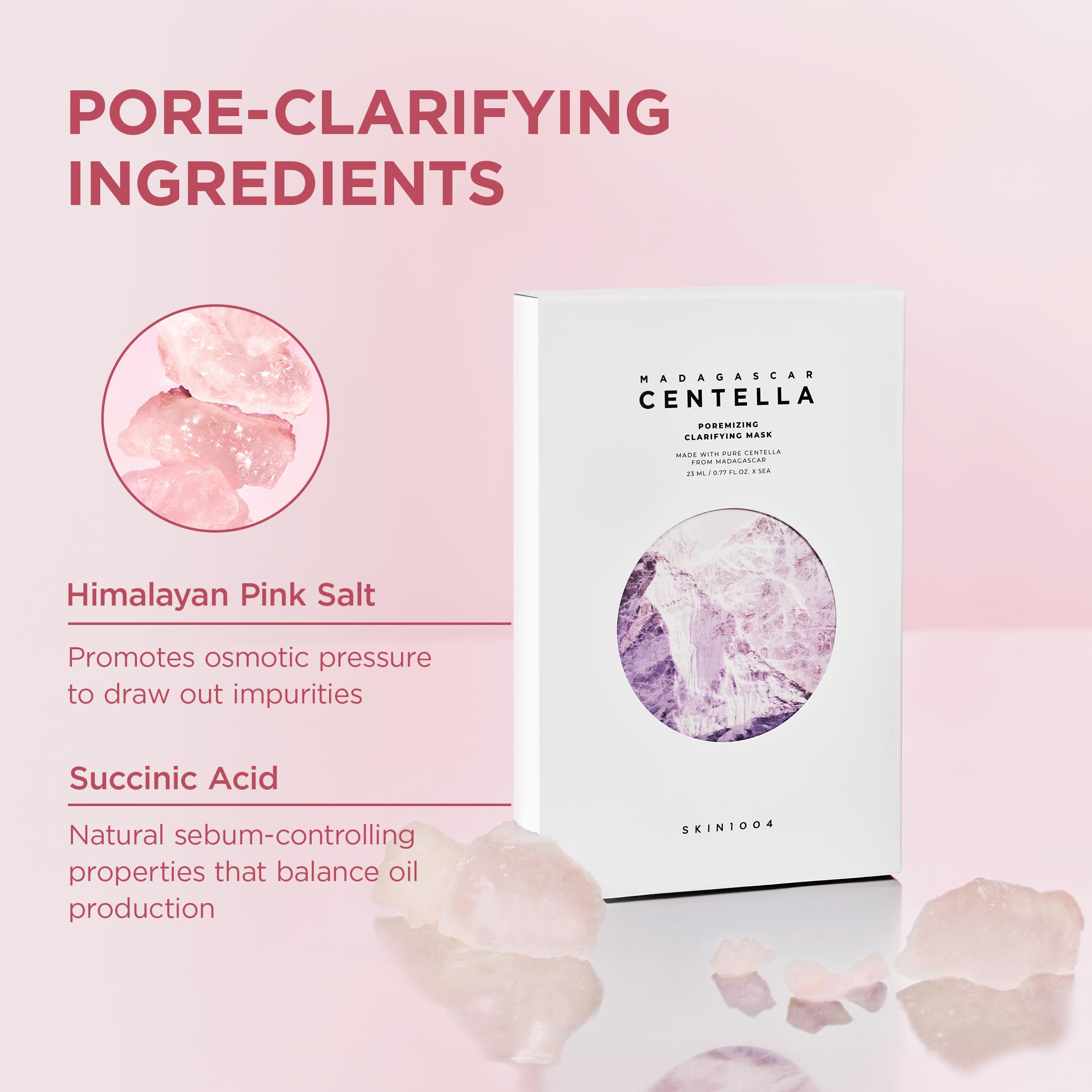 SKIN1004 close-up sheet texture highlighting soft fiber and soothing contact