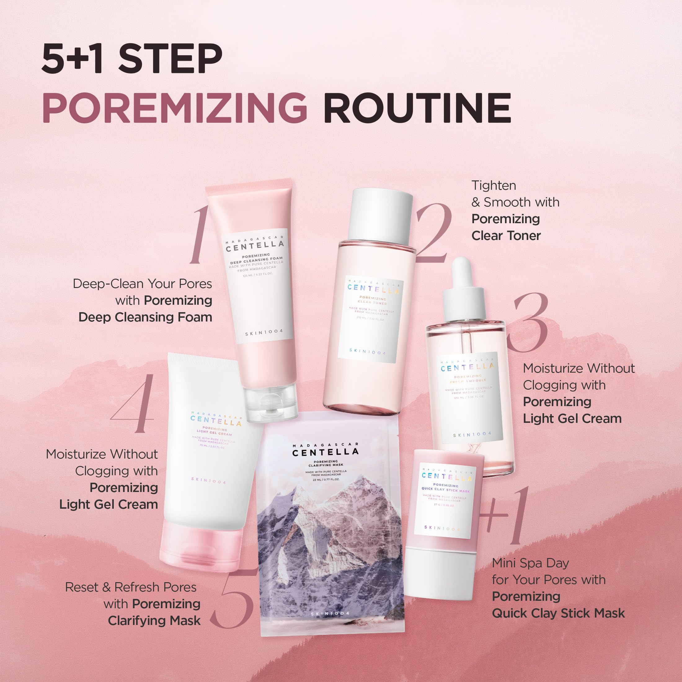 SKIN1004 jar on bathroom shelf styled with towels benefit: natural, everyday skincare fit