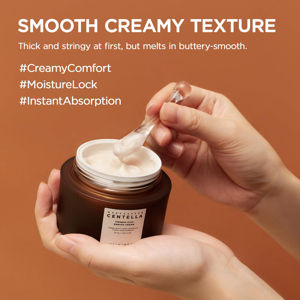 SKIN1004 jar beside a ruler showing 50ml size, clear scale for purchase decision