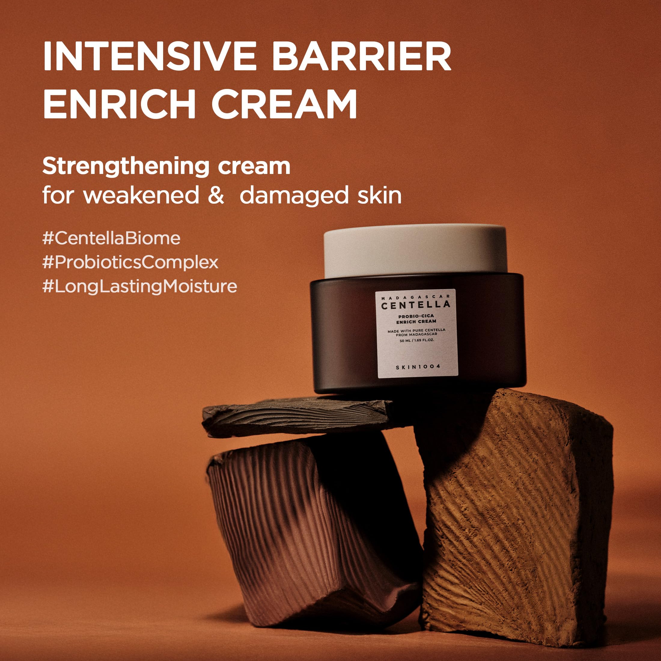 SKIN1004 close-up of cream texture, rich formulation visible for deep hydration