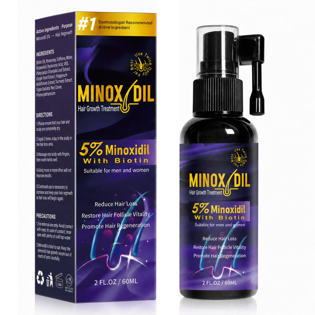Skinaris front bottle showing label and 60mL volume, clear identification and benefit