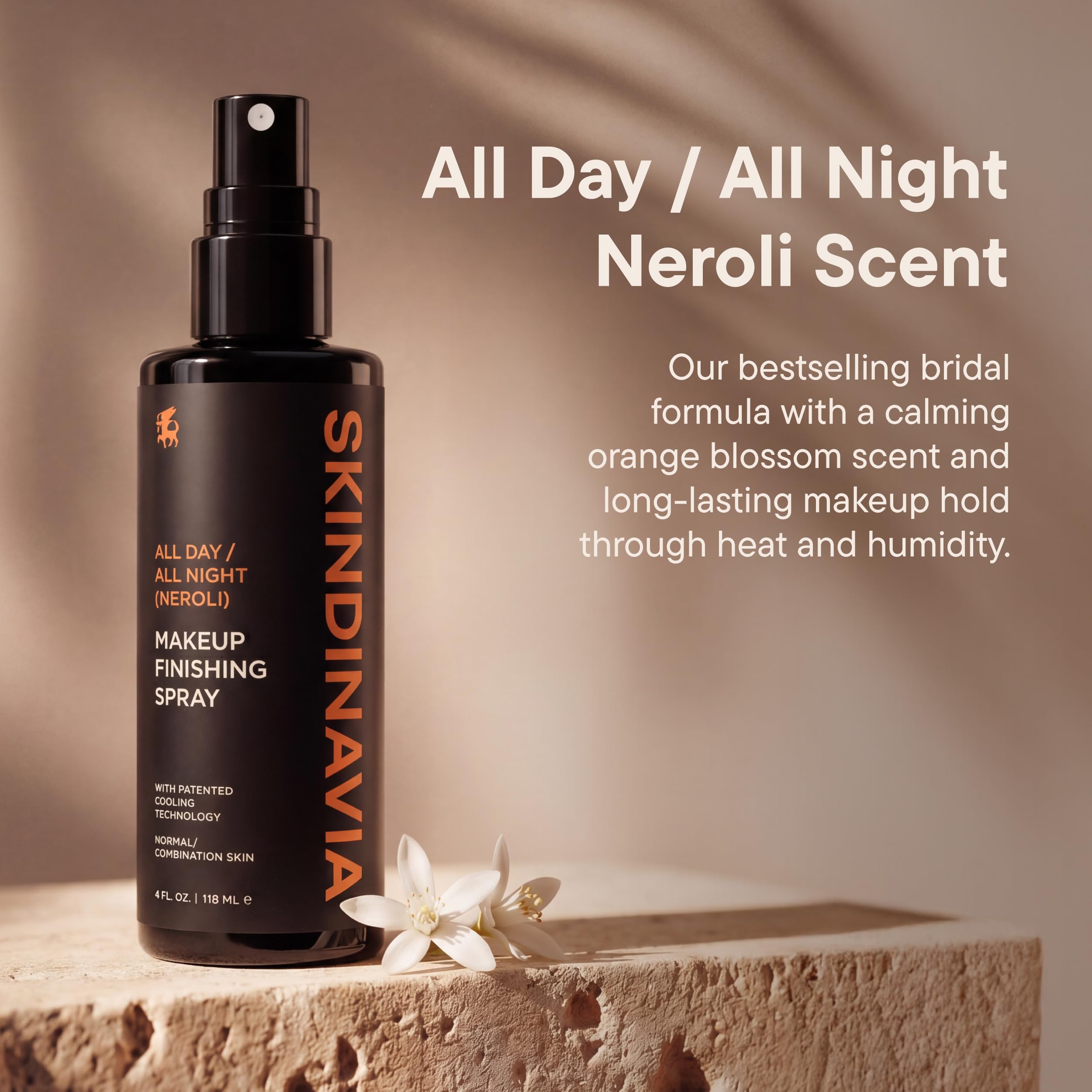 SKINDINAVIA fine mist close-up illustrating even coverage benefit
