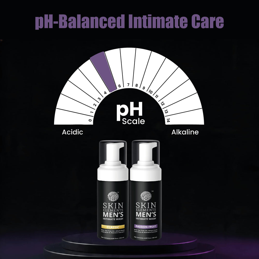 Skin Elements bottle next to hand showing 240 ml size and convenience