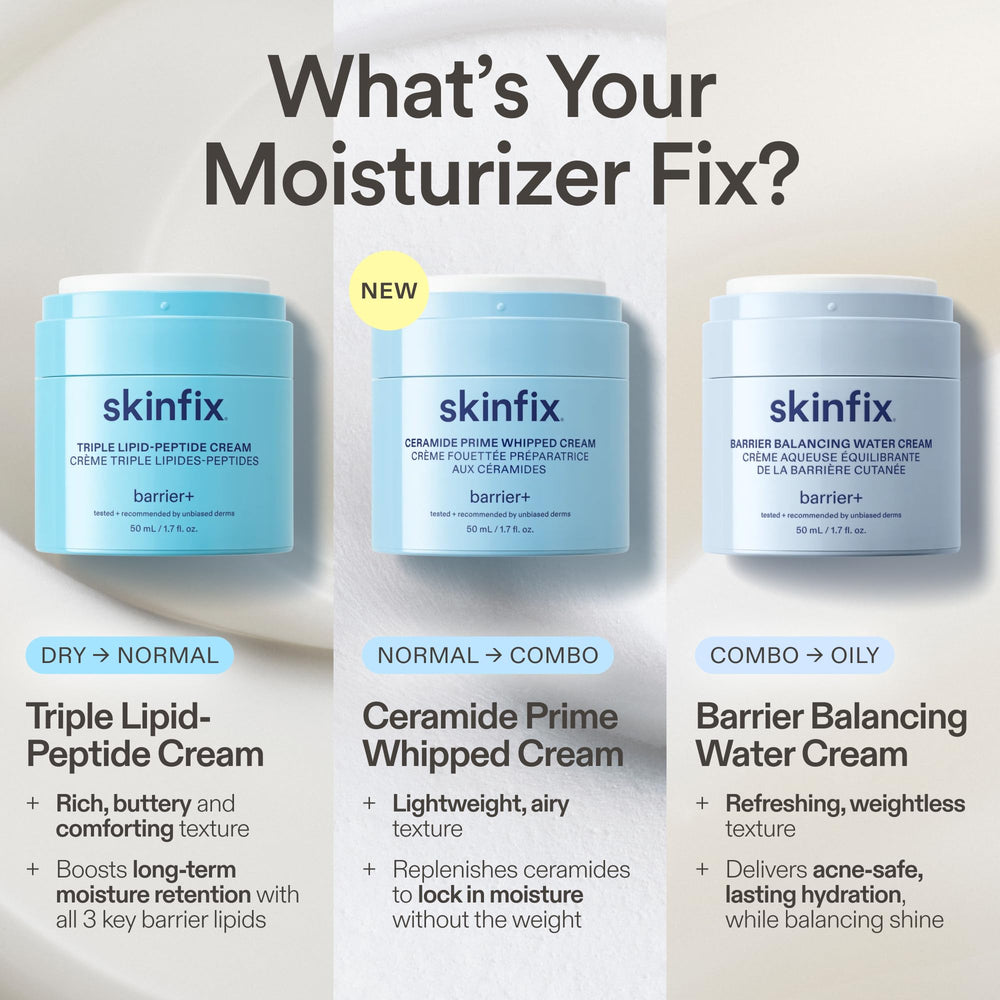 Skinfix moisturizer beneath foundation showing non-pilling layering benefit