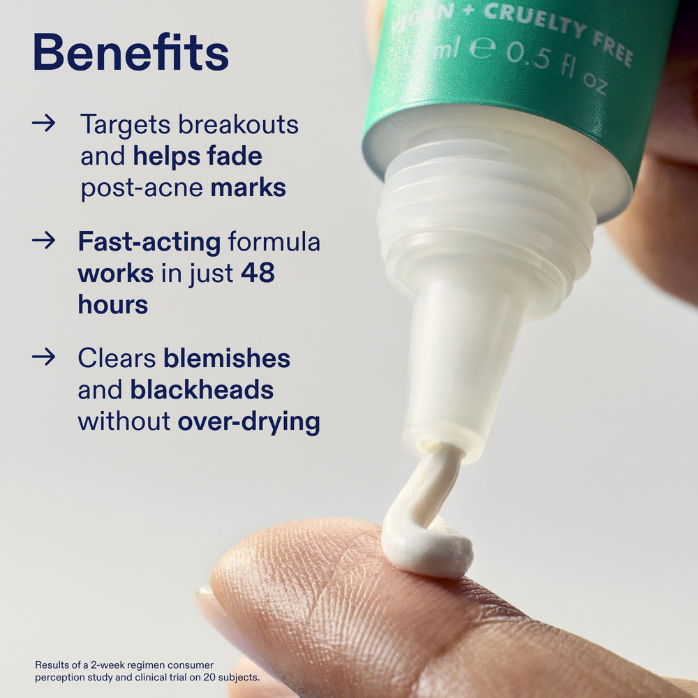 Skinfix label closeup highlighting active ingredient concentrations