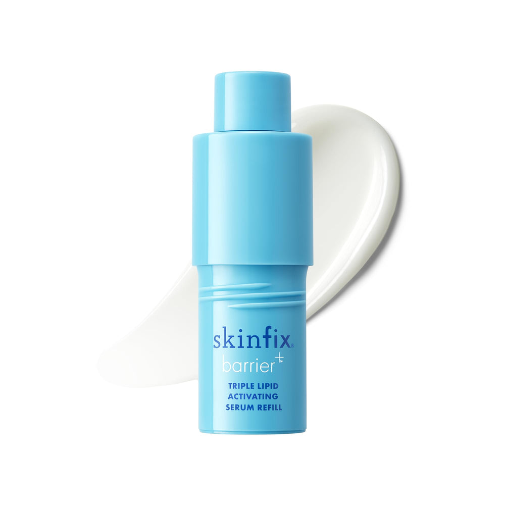 Skinfix front packaging showing refill and clear label benefit