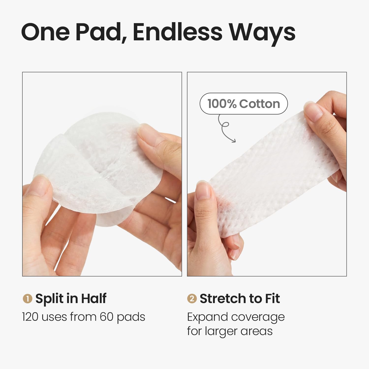 SKINFOOD pad on face used as spot mask for targeted hydration and pore care