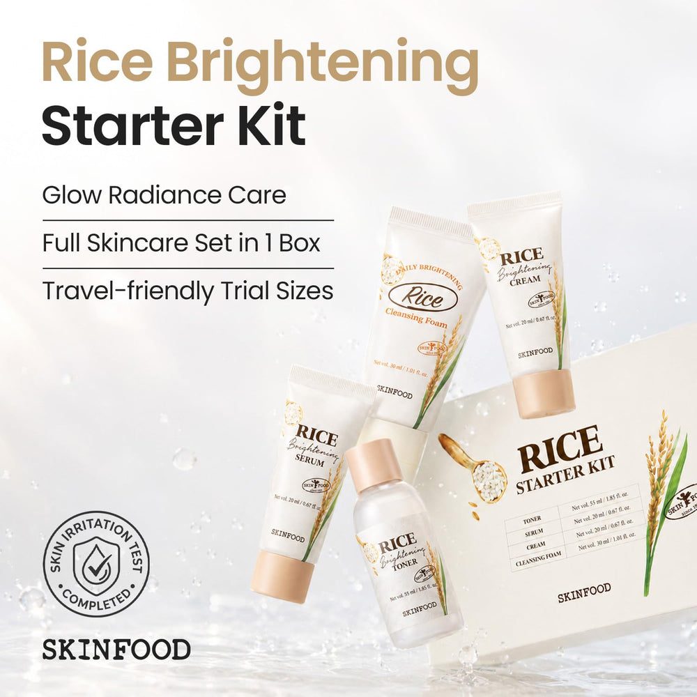 SKINFOOD rice face wash foam close-up illustrating gentle cleansing and soft lather benefits