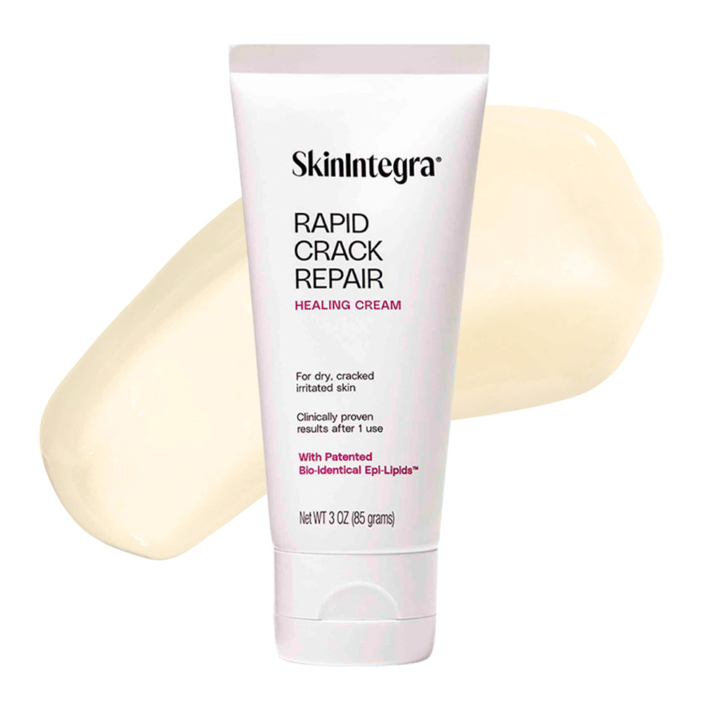 SkinIntegra front tube showing product branding and size, clear packaging benefit