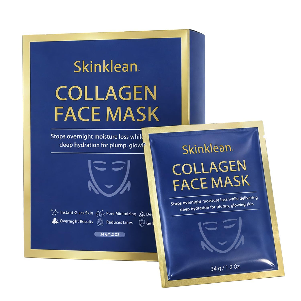 SkinKlean front packaging showing four-patch set and hydration benefit