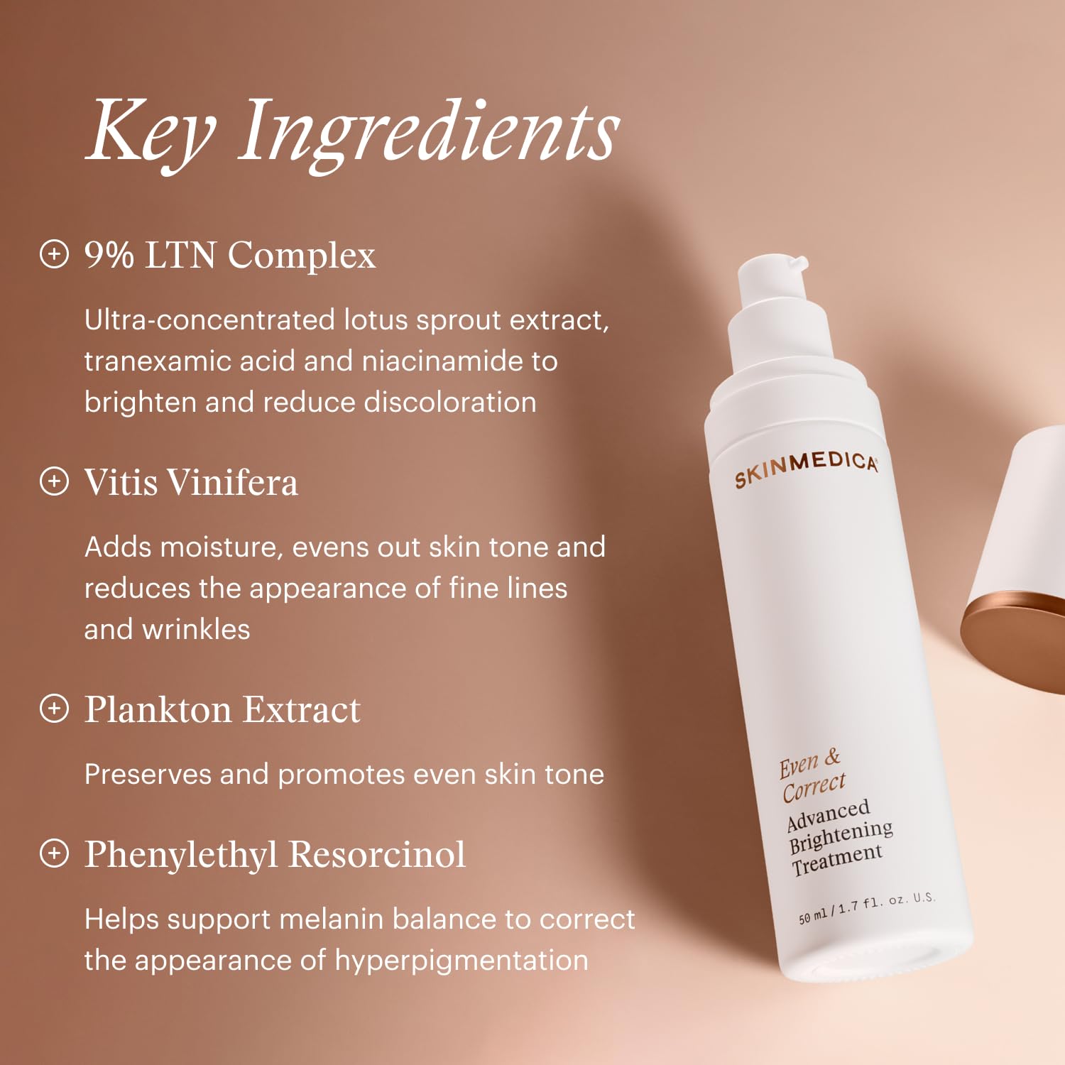 SkinMedica bottle in hand demonstrating compact 1.7 fl oz size