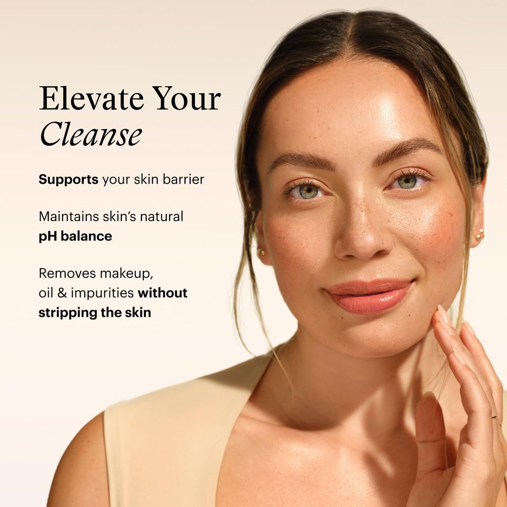 SkinMedica cleanser in hand to show scale and easy one-handed use
