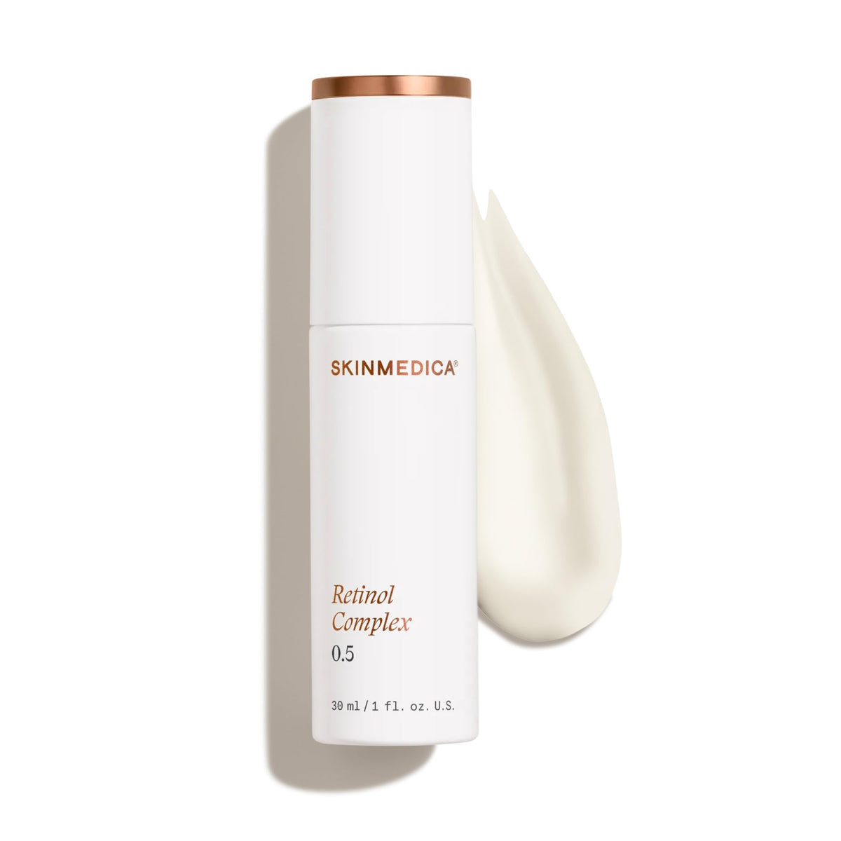 SkinMedica bottle front view showing product and clear label benefits