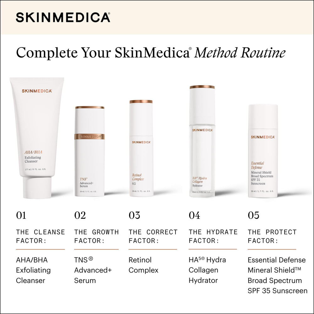 SkinMedica jar and outer box packaging conveying premium presentation