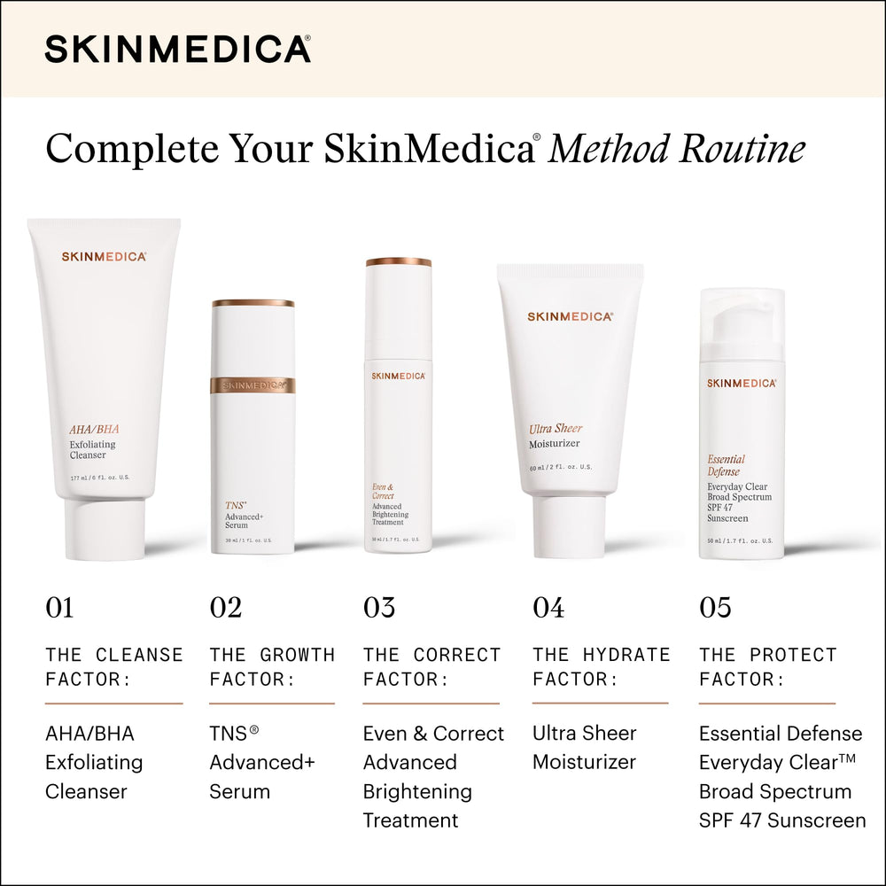 SkinMedica layered under makeup showing smooth base and improved makeup wear benefit