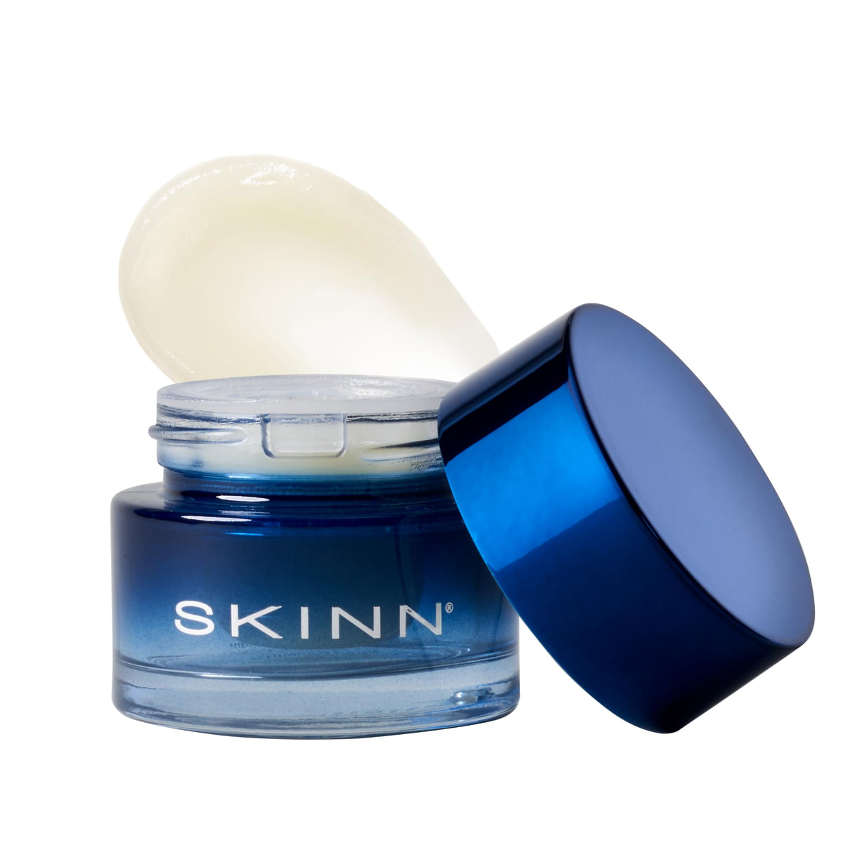 SKINN front jar showing sleek packaging and overnight firming benefit