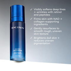 SKINN silky serum texture on hand absorbs fast for lightweight feel