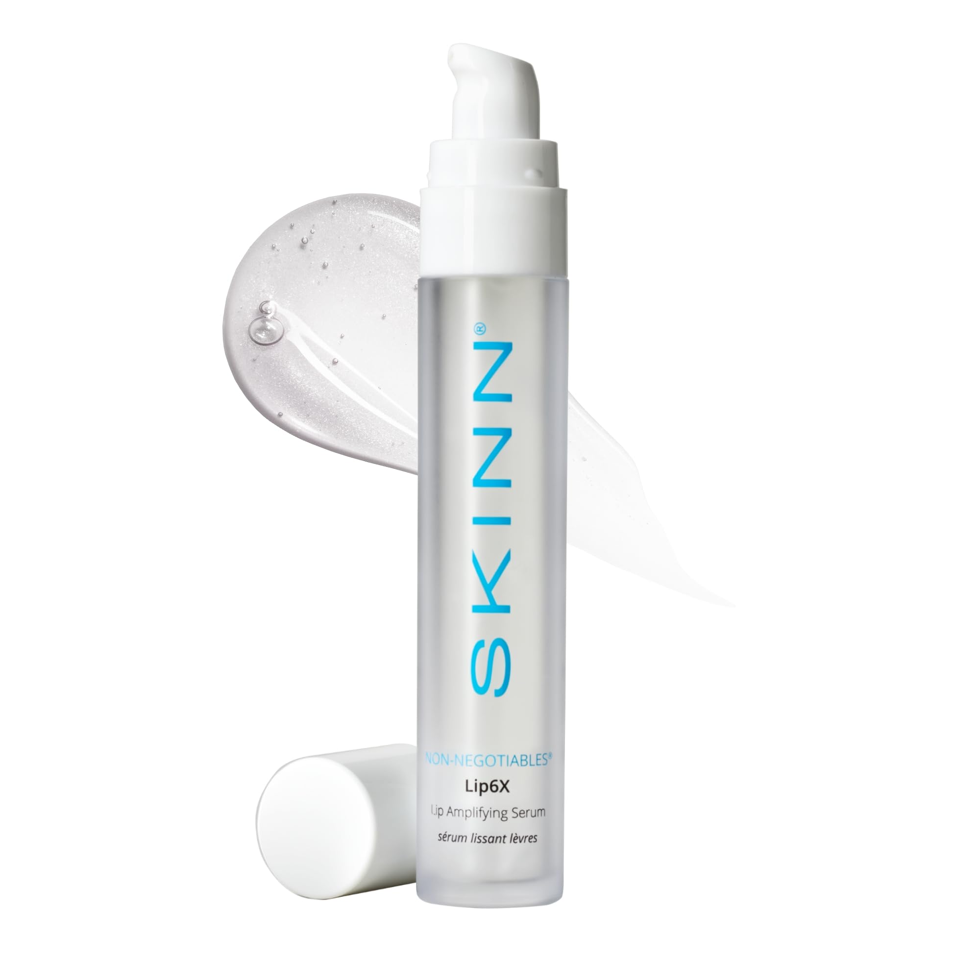 SKINN Lip6X front packaging showing compact 10ml size and benefits