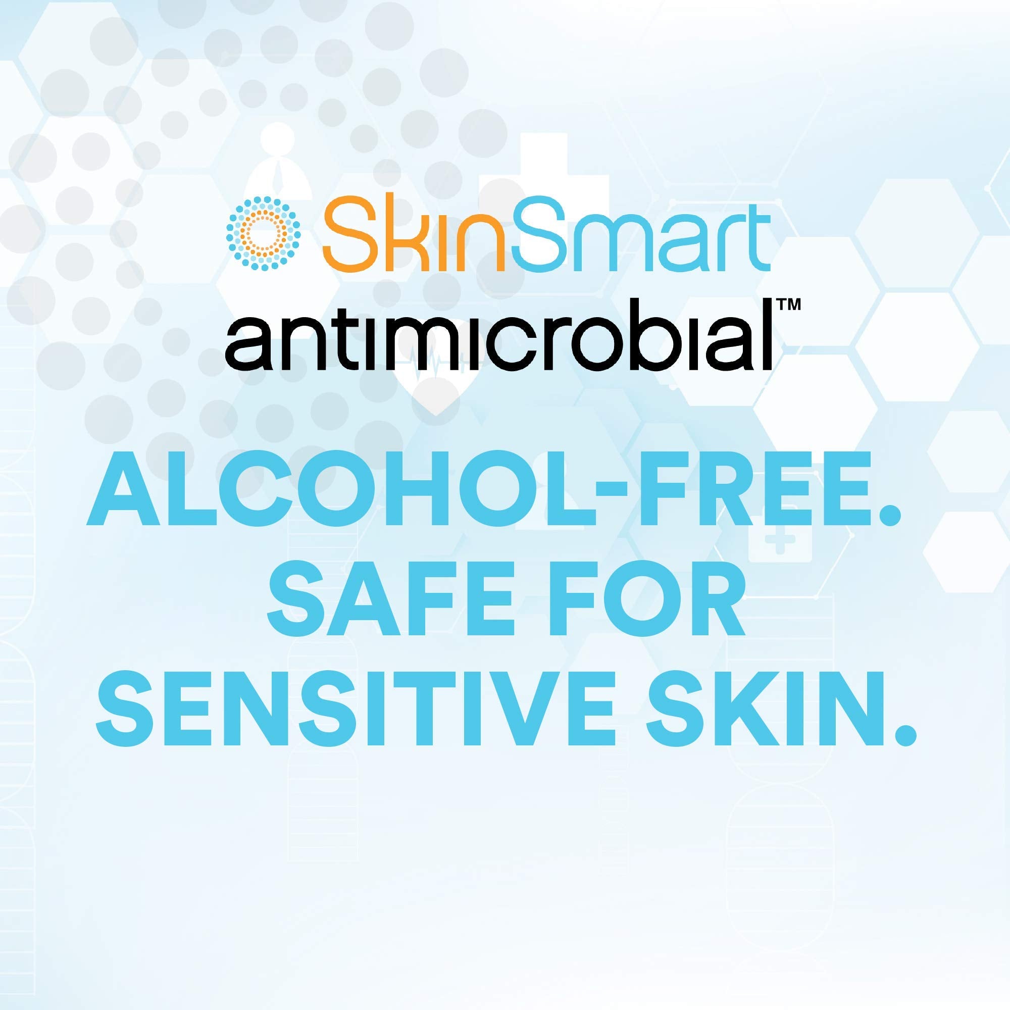 SkinSmart Antimicrobial bottle inside a backpack showing travel-ready convenience benefit