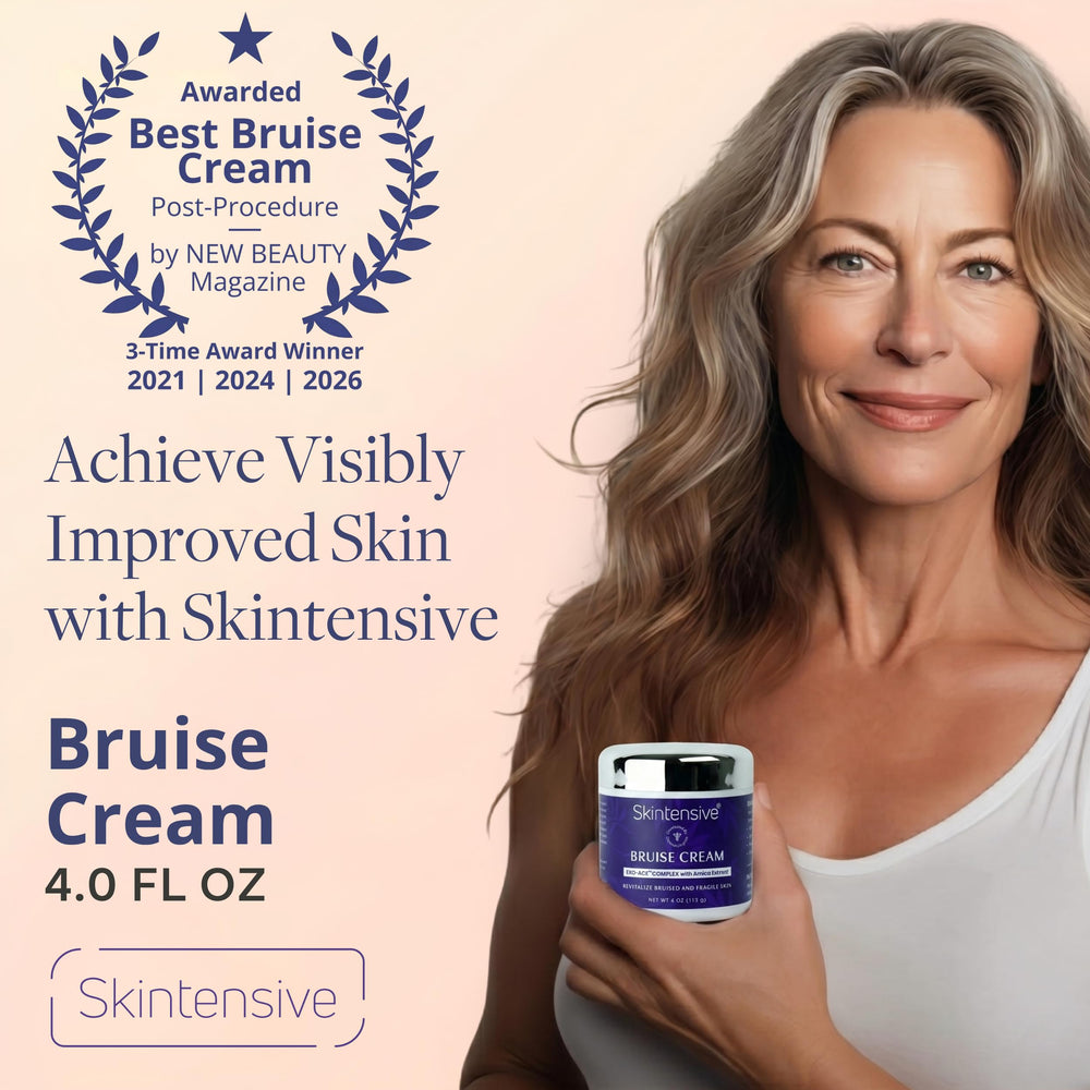 SKINTENSIVE cream close-up swipe highlighting non-greasy absorption