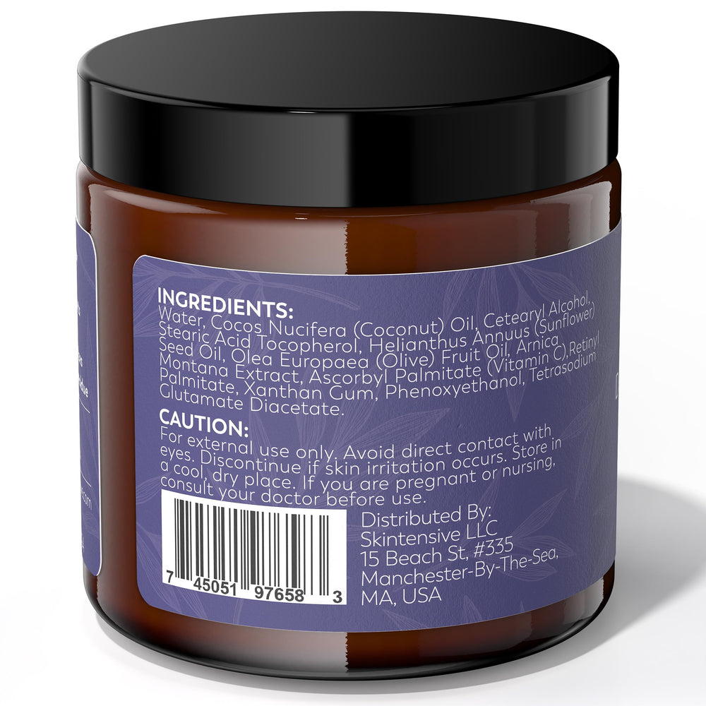 SKINTENSIVE close-up texture shot showing fast-absorbing cream feel