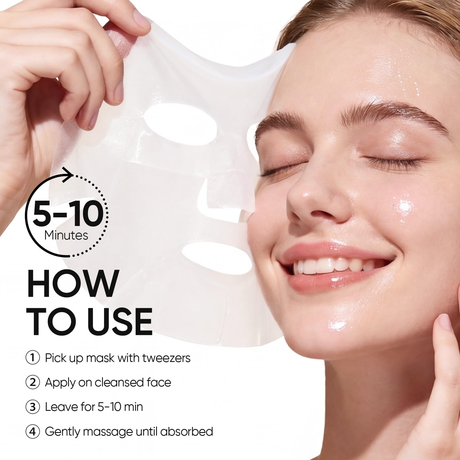 SKINTIFIC box opened to display 30 pre-soaked masks for daily routine