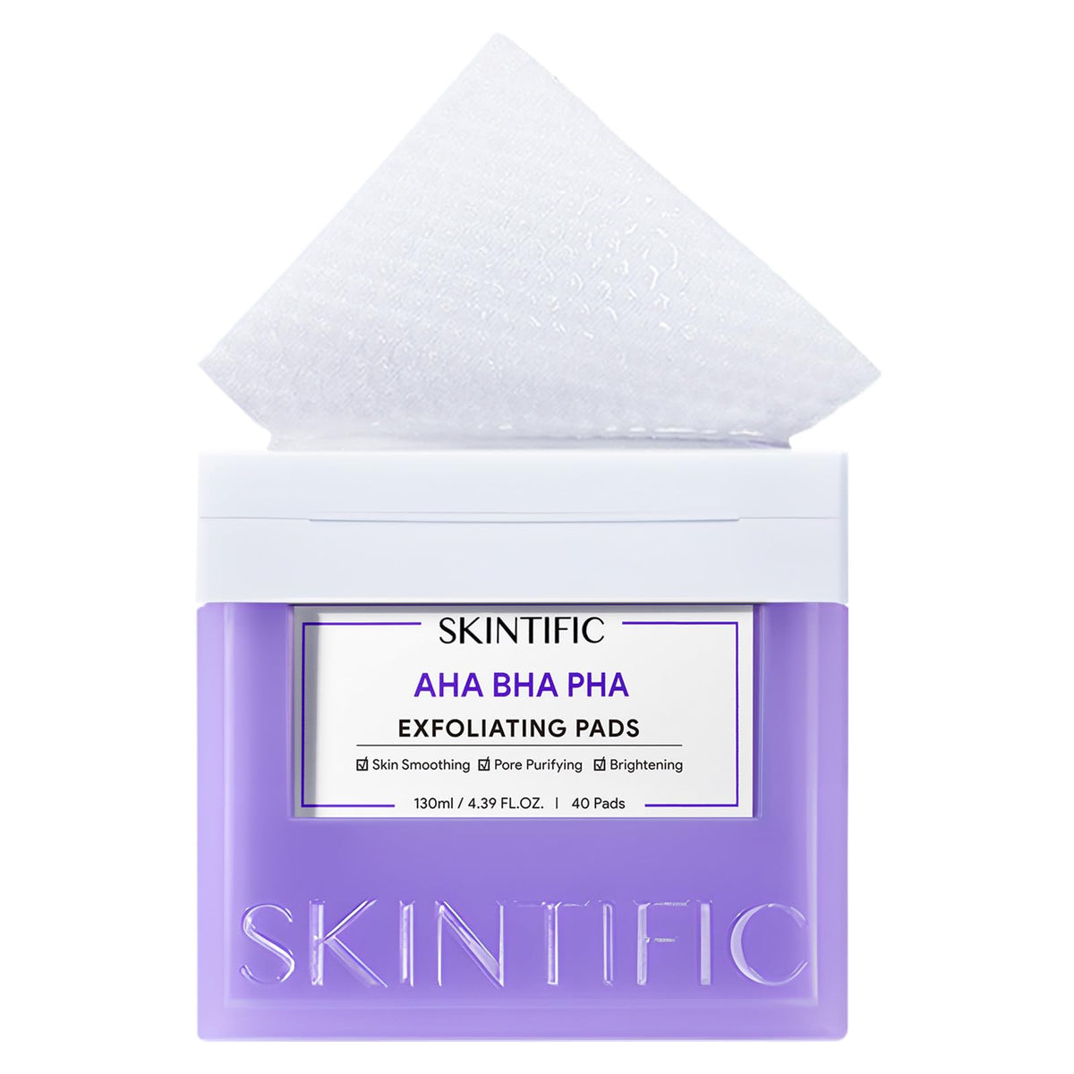 SKINTIFIC front packaging showing product and benefits