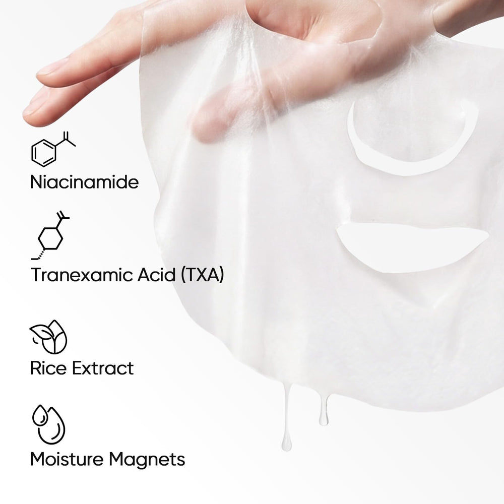 SKINTIFIC mask in use on face demonstrating quick ten-minute hydration