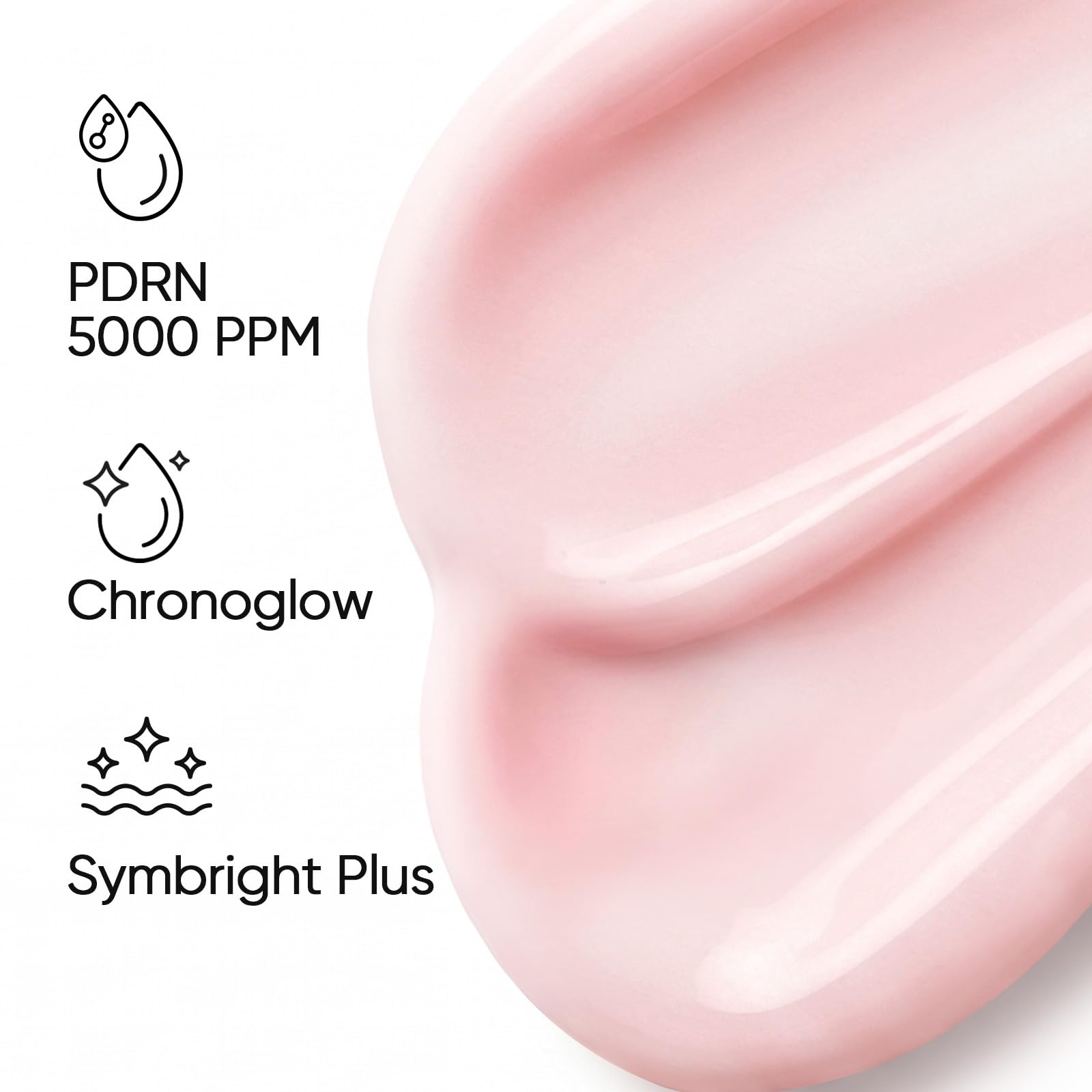 SKINTIFIC gel application on hand demonstrating quick absorption and dewy finish